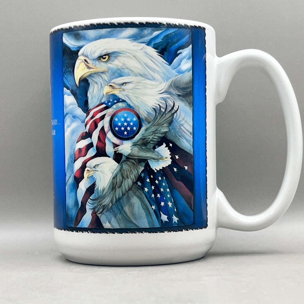 MugWorld Jody Bergsma Patriotic Bald Eagle American Flag Ceramic Coffee Mug USA
